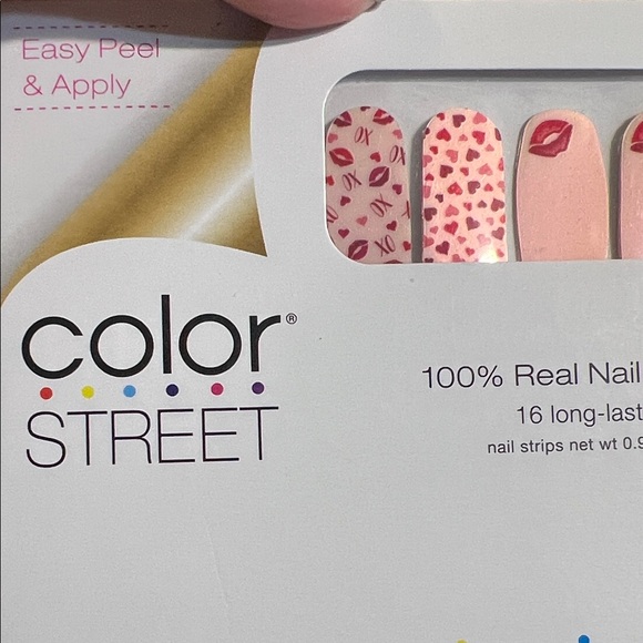 Color Street Romantic Pink and Red Press-On Nails - Picture 2 of 4